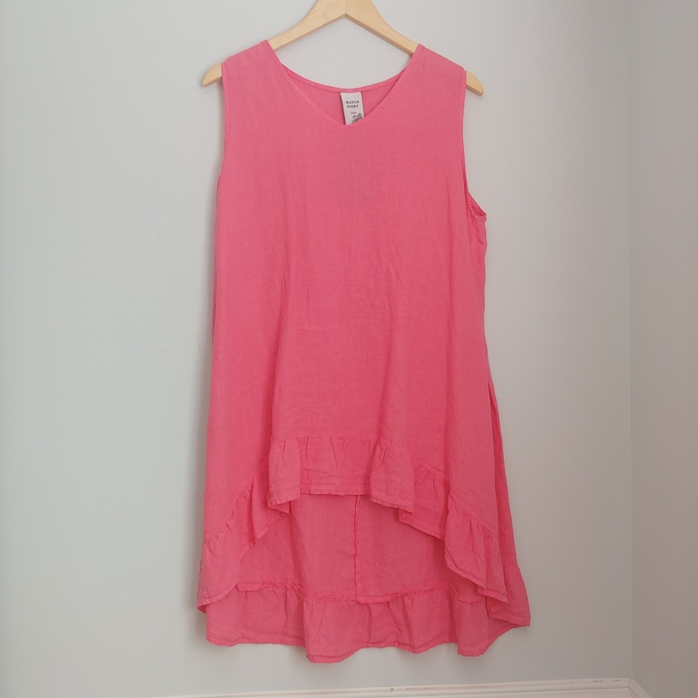 Match Point Pink Linen Dress Size Medium